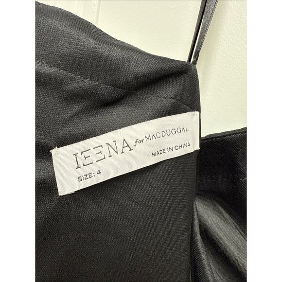 Mac Duggal Sz 4 26541 One Shoulder Gold Black Layered Ruffle Tiered Dress Gown - Picture 11 of 12